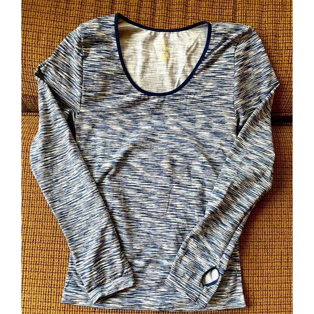 Soho Sport Womens Long Sleeve Top White Black Large - GUC!